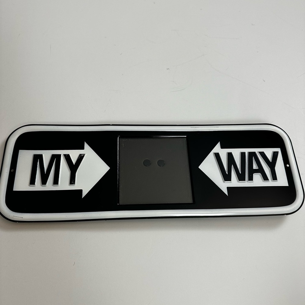 MY WAY picture frame 14.5" x 4.5" - fun license plate shape New
